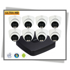 HDCVI Dahua 5mp Ultra Hd Videoovervågning Eyeball Kamera Sæt 8